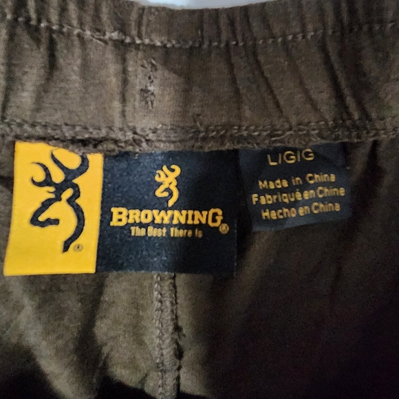 Browning Brown Sweatpants with Orange Accents - Picture 2 of 3